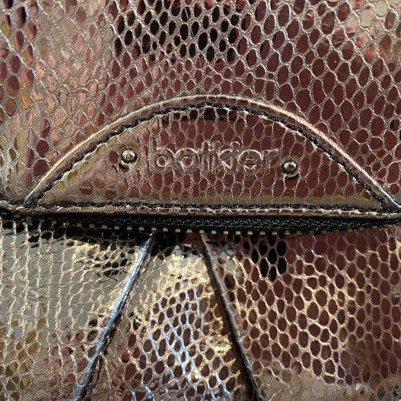 Botkier Jackie Pewter Snake Satchel Metallic Brand - Picture 14 of 15